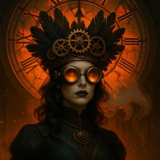 Gothic Steampunk Oracle of Unraveling Time