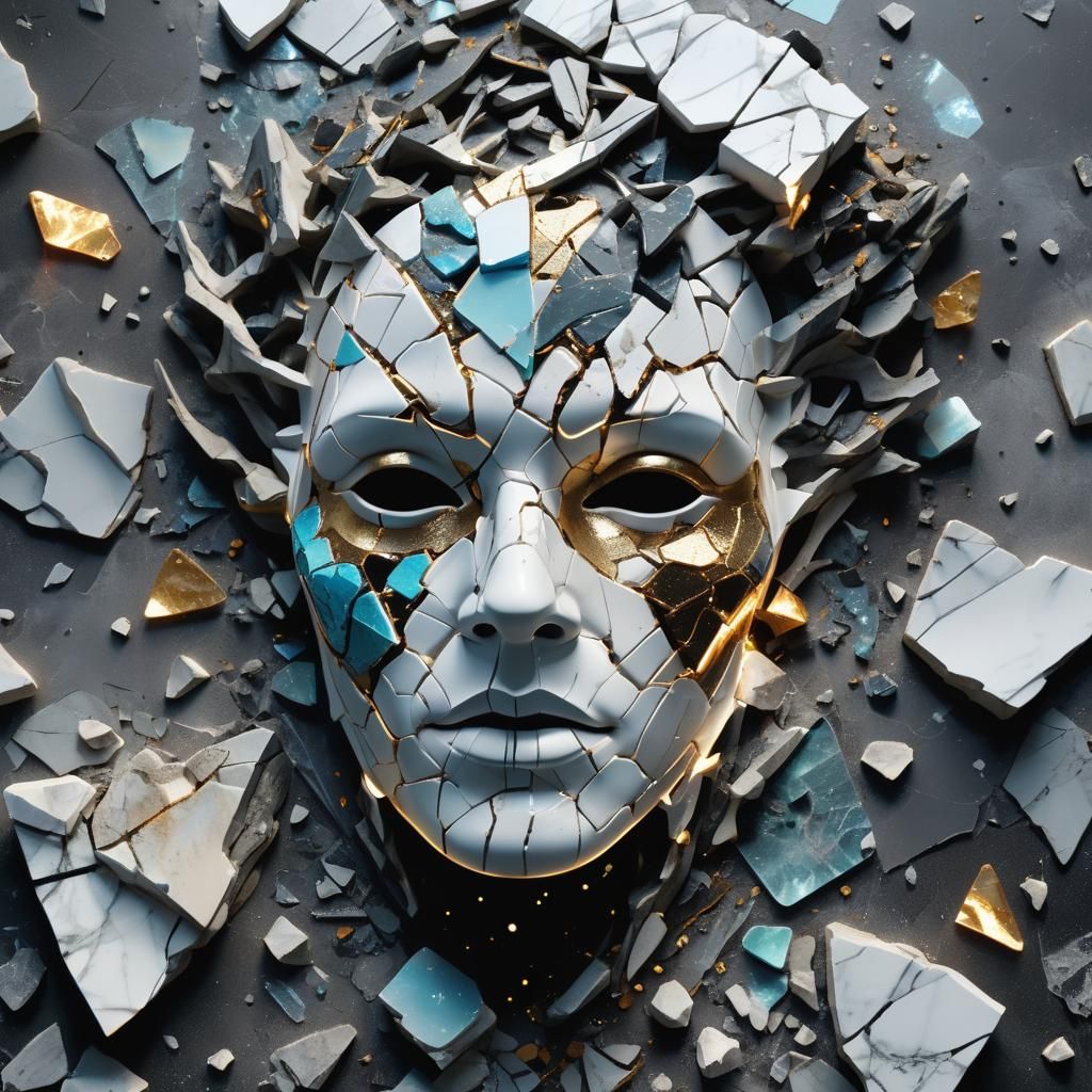 Shattered mask