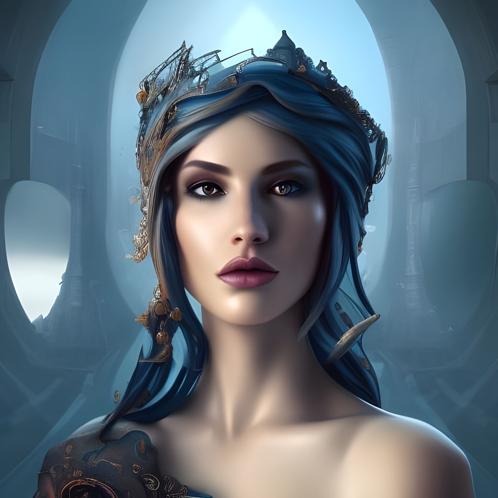 Photorealistic Lady in Cubism Style, 8K Resolution