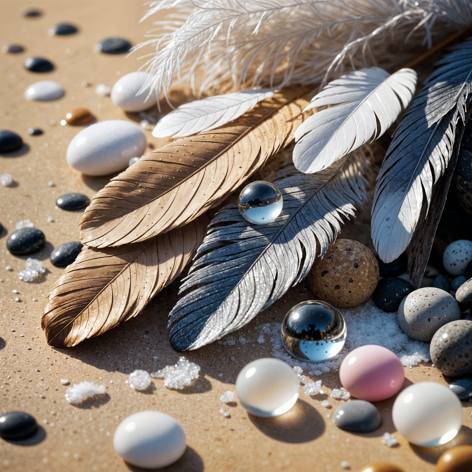 Detailed Macro Photography of Feathers