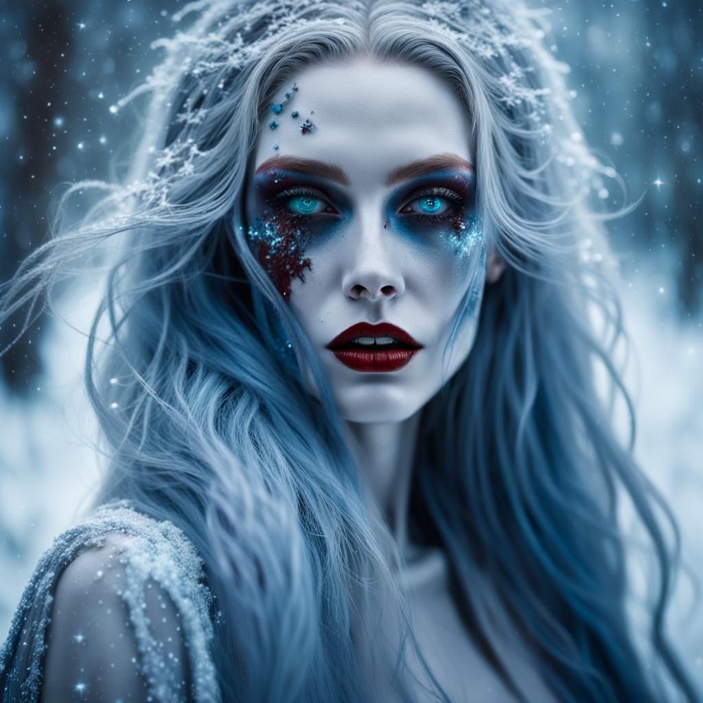 Stunning Zombie Woman in a Surrealist Style