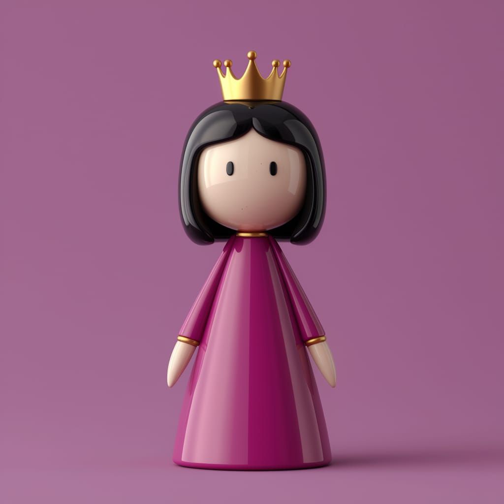 Surreal Ceramic Princess in Ethereal Woodland