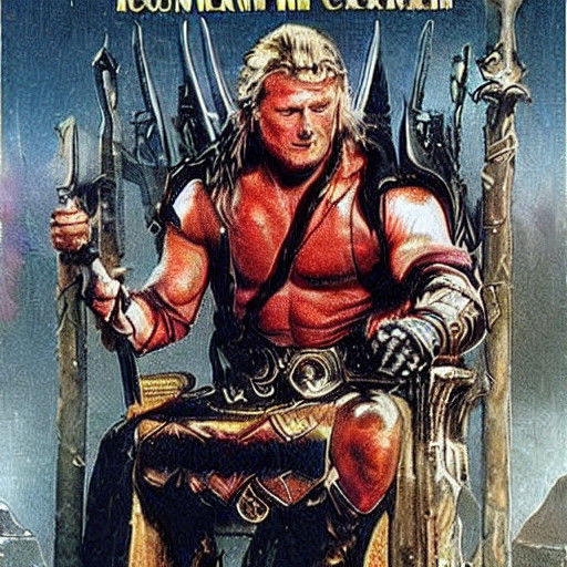 Rutger Hauer as Conan in 80s Fantasy Style