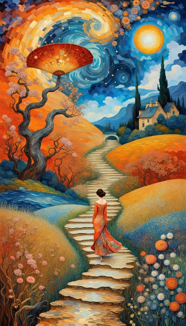 Glitter Fairy's Whimsical Journey in Surreal Style