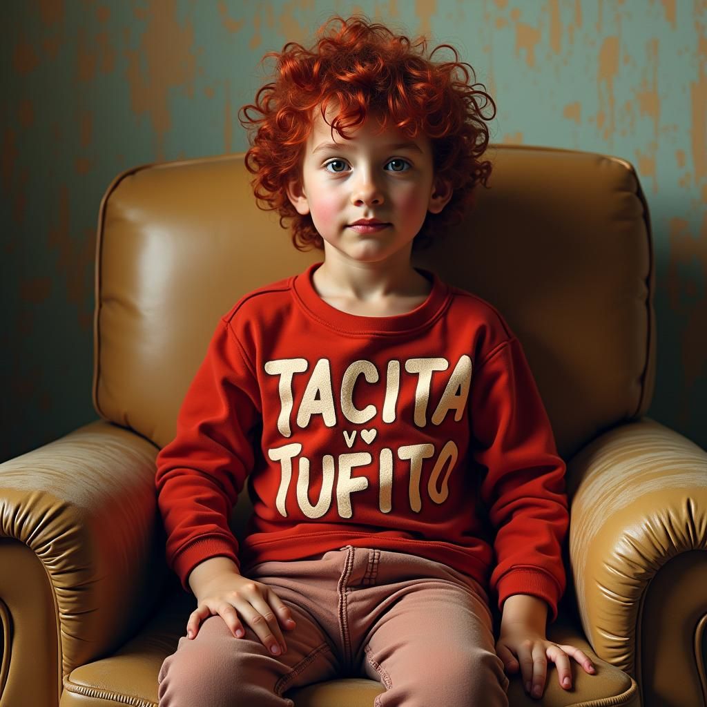 Hyperrealistic Portrait of a Boy in Graffiti Hoodie