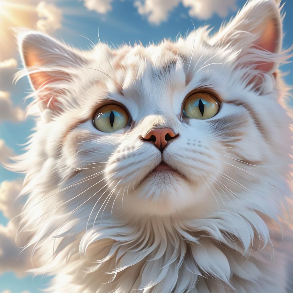 Hyperrealistic 3D Portrait of a Cute Kitten