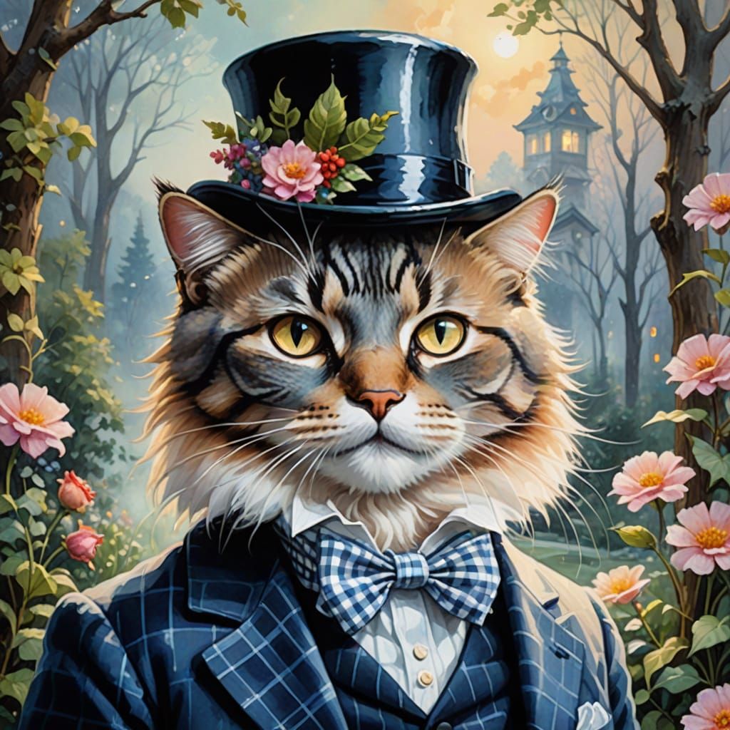 Ethereal Fantasy Portrait of a Dapper Cat