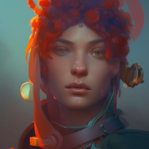 Arthur: Hyperdetailed Concept Art in Orange and Teal