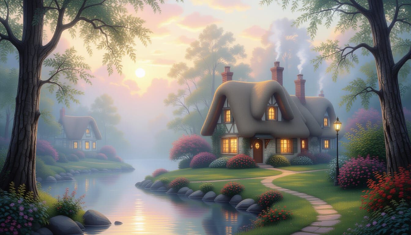 Ethereal Mist with Fantastical Light and Swirling Colors