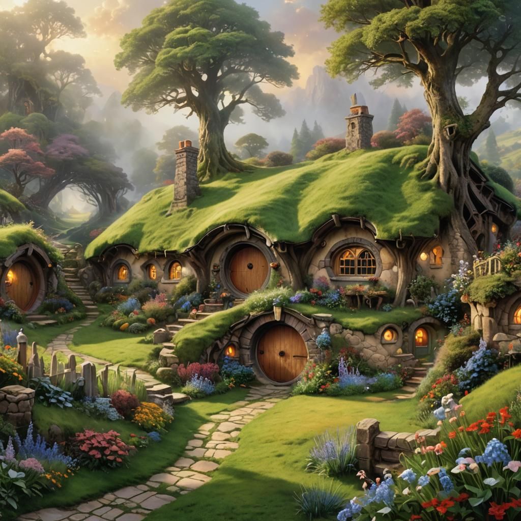 Hobbit Home in the Shire: Ethereal Fantasy