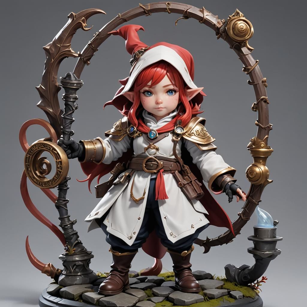 Female Alchemist Gnome in Anime Style