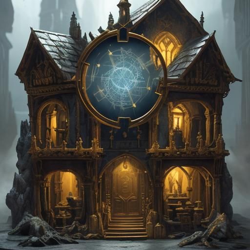 Dark Fantasy Alchemist in Gothic Laboratory