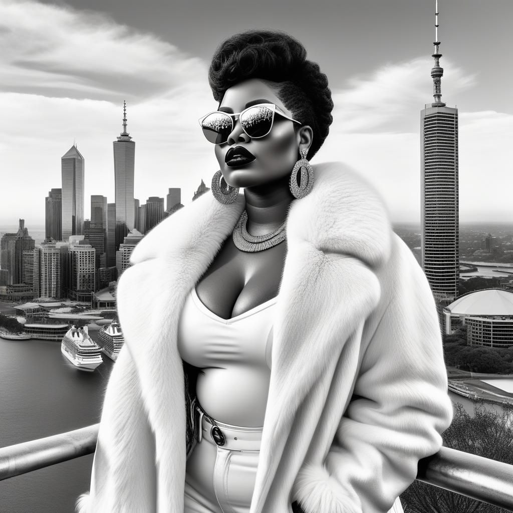 Hyperrealistic Woman with Roses in Australia