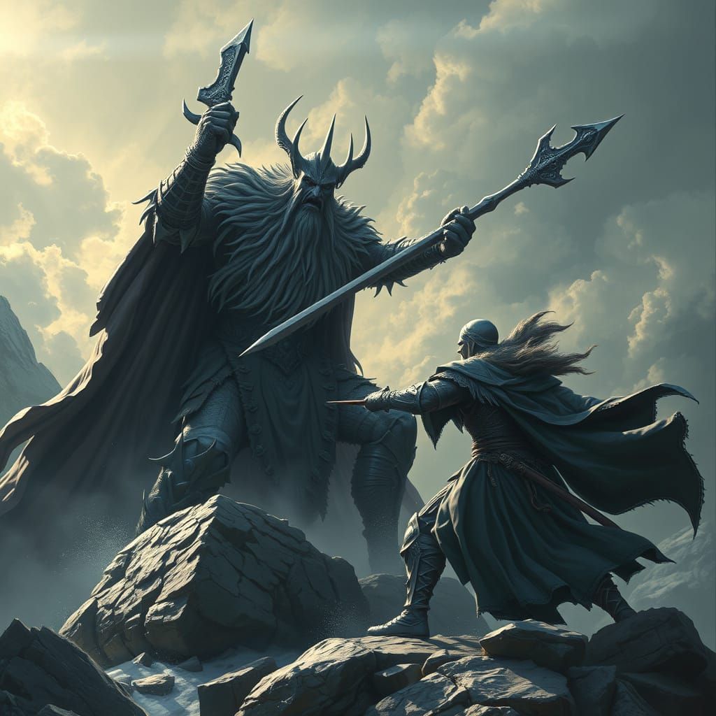 Epic Battle Between Light and Shadow