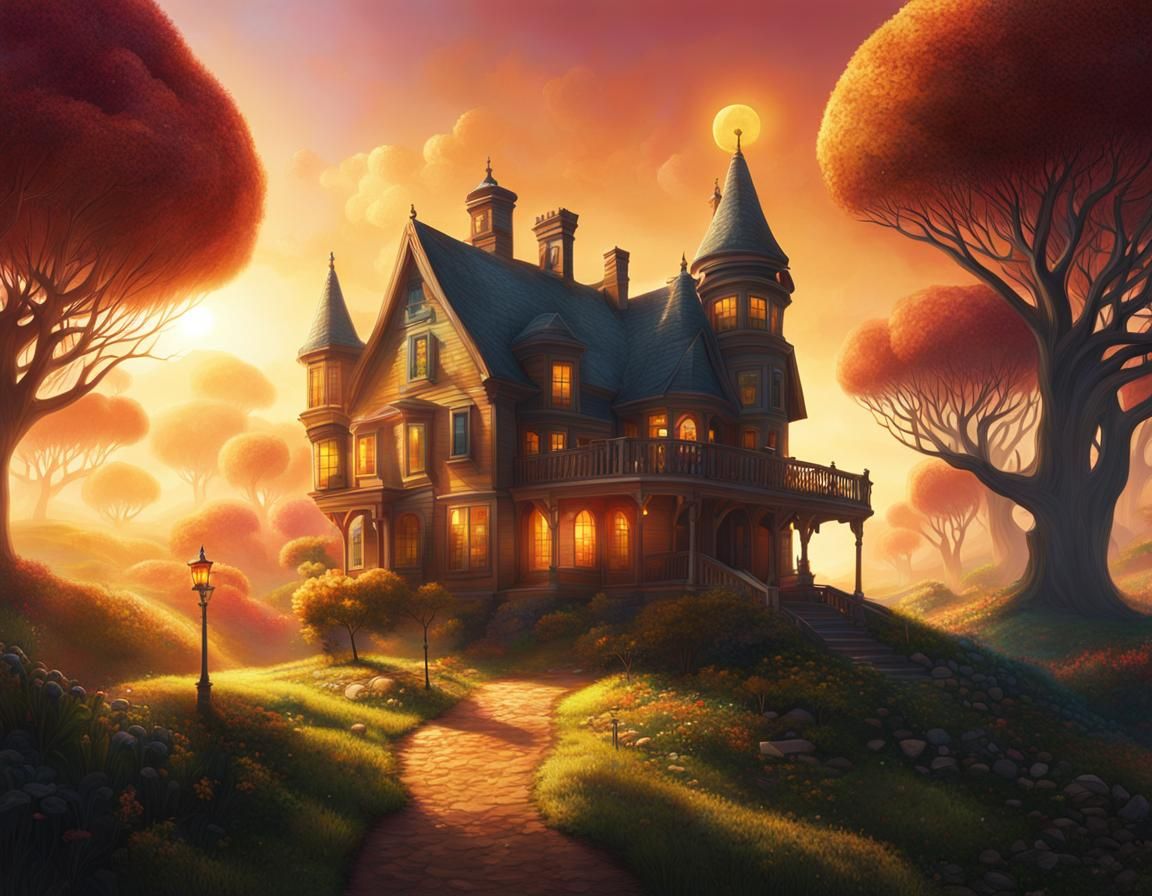 Surreal Sun: Detailed Matte Painting in 8K