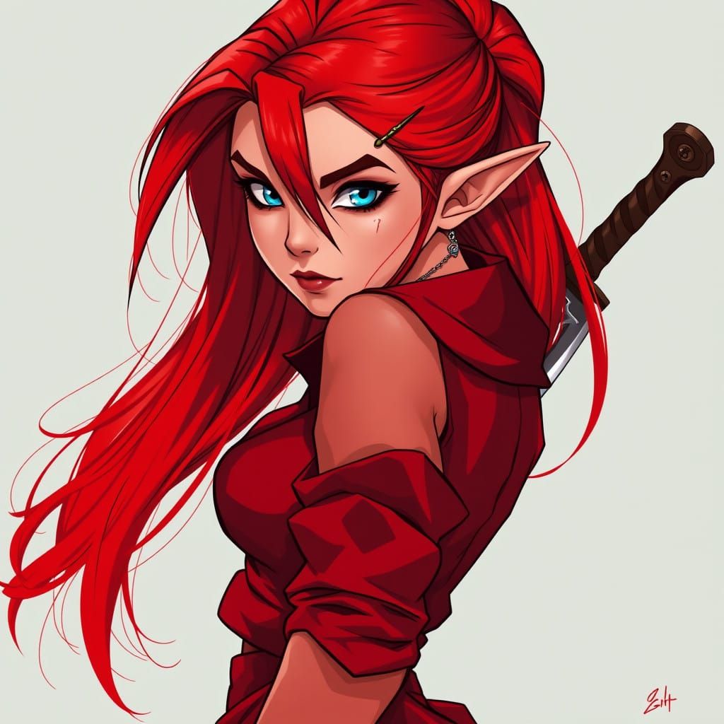 Insanely hot warrior elf