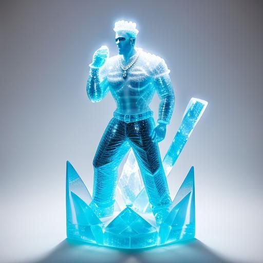 Ice Sculpture of a Rapper