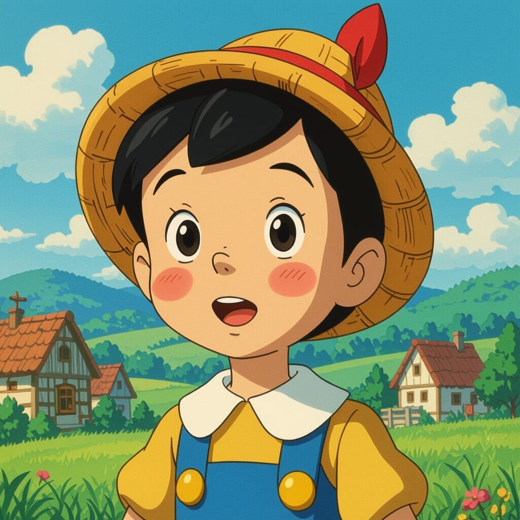 Pinocchio-style Puppet with Miyazaki Influences