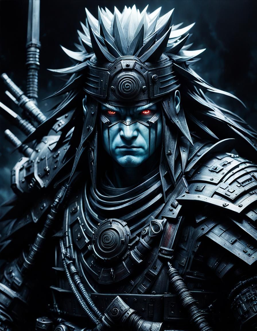 Madara Uchiha in Intimidating Armor: Hyperrealistic Anime