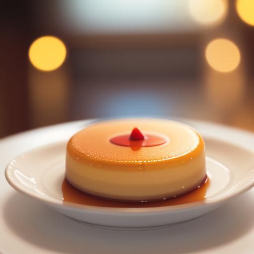 Exquisite Creme Caramel Dessert, Professional Photography