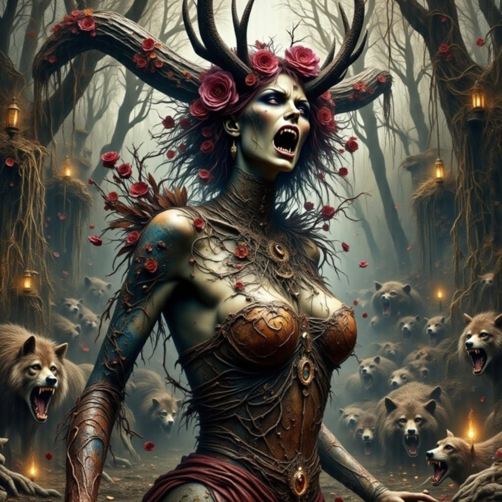 Gypsy Fortune Teller in Dark Fantasy Style