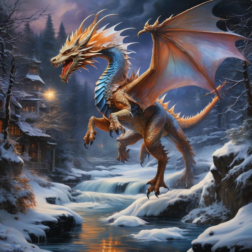 Oil painting in the whimsical style of Luis Royo featuring a...