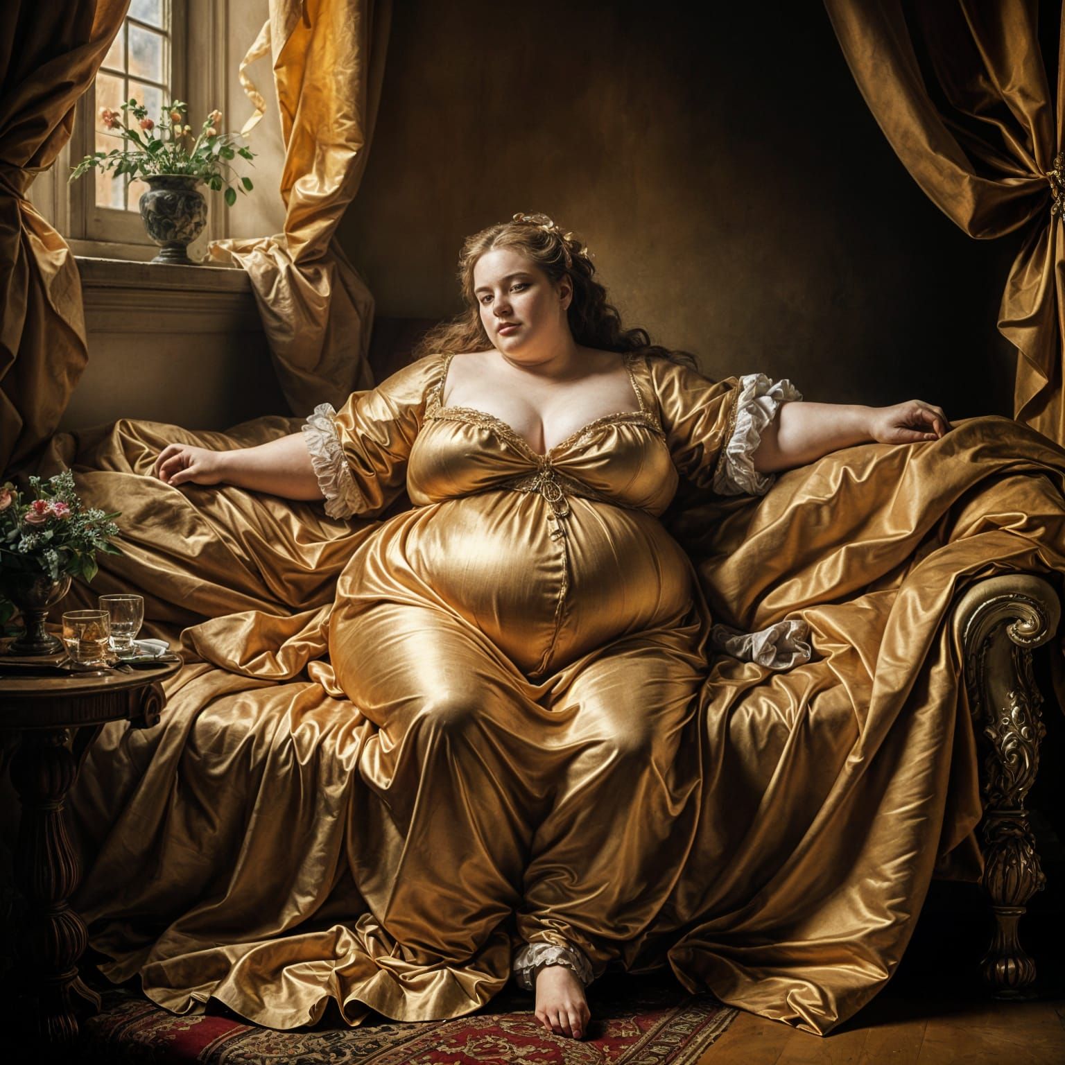 Rubenesque Beauty in 17th Century Splendor