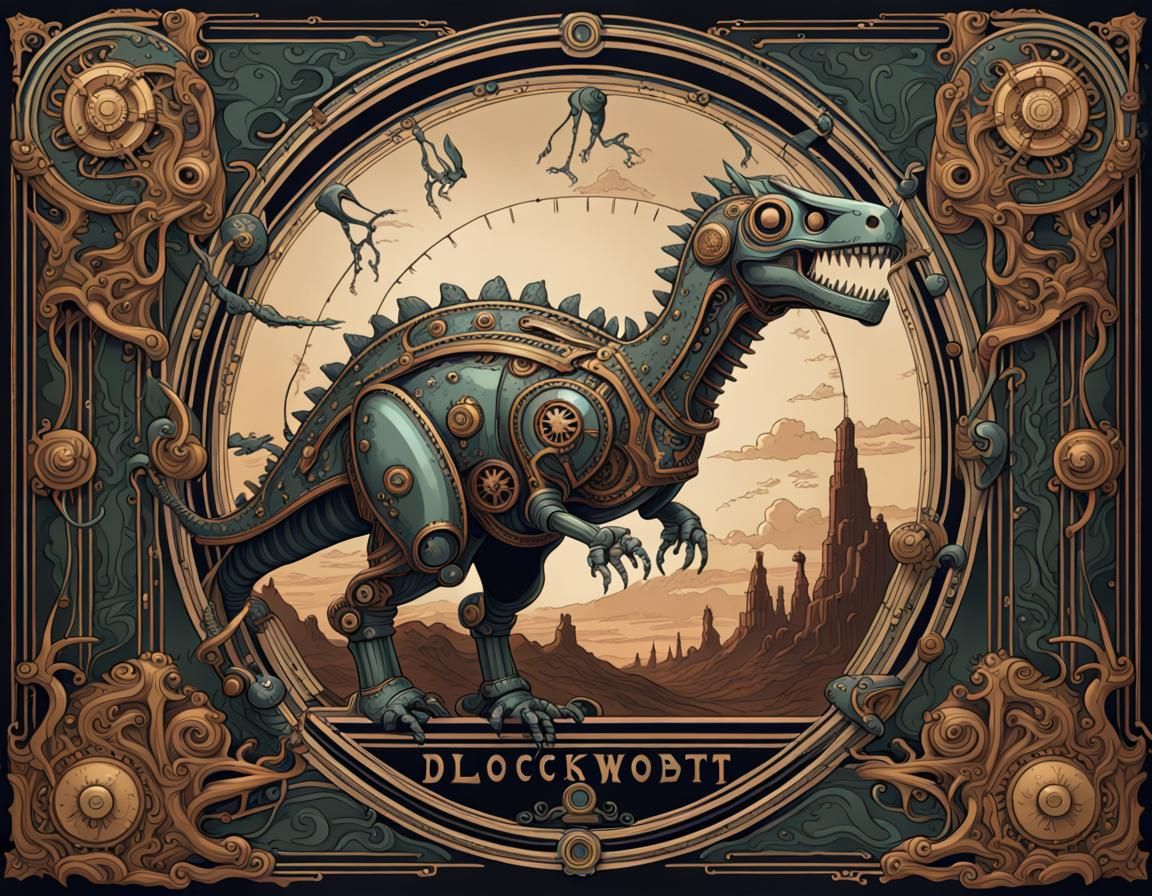 Art Nouveau Clockwork Dinosaur Album Cover