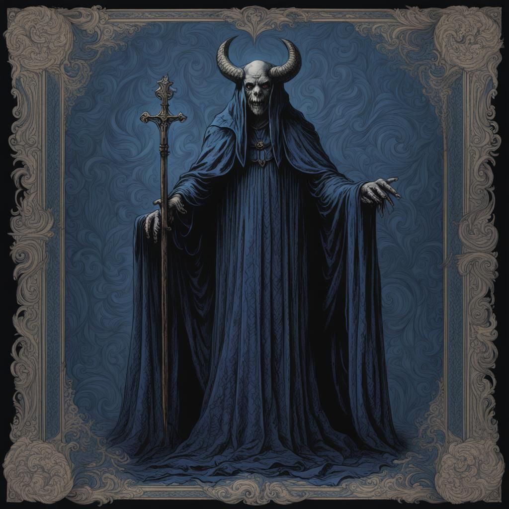 Creepy Magazine Style Demon Bible Cover