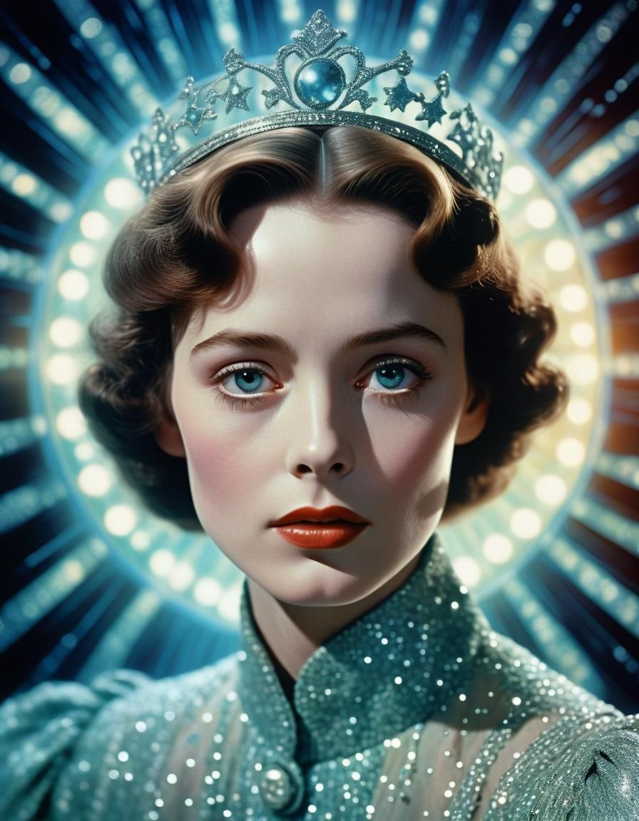 Iconic Movie Star Portrait in Surreal Cinematic Style