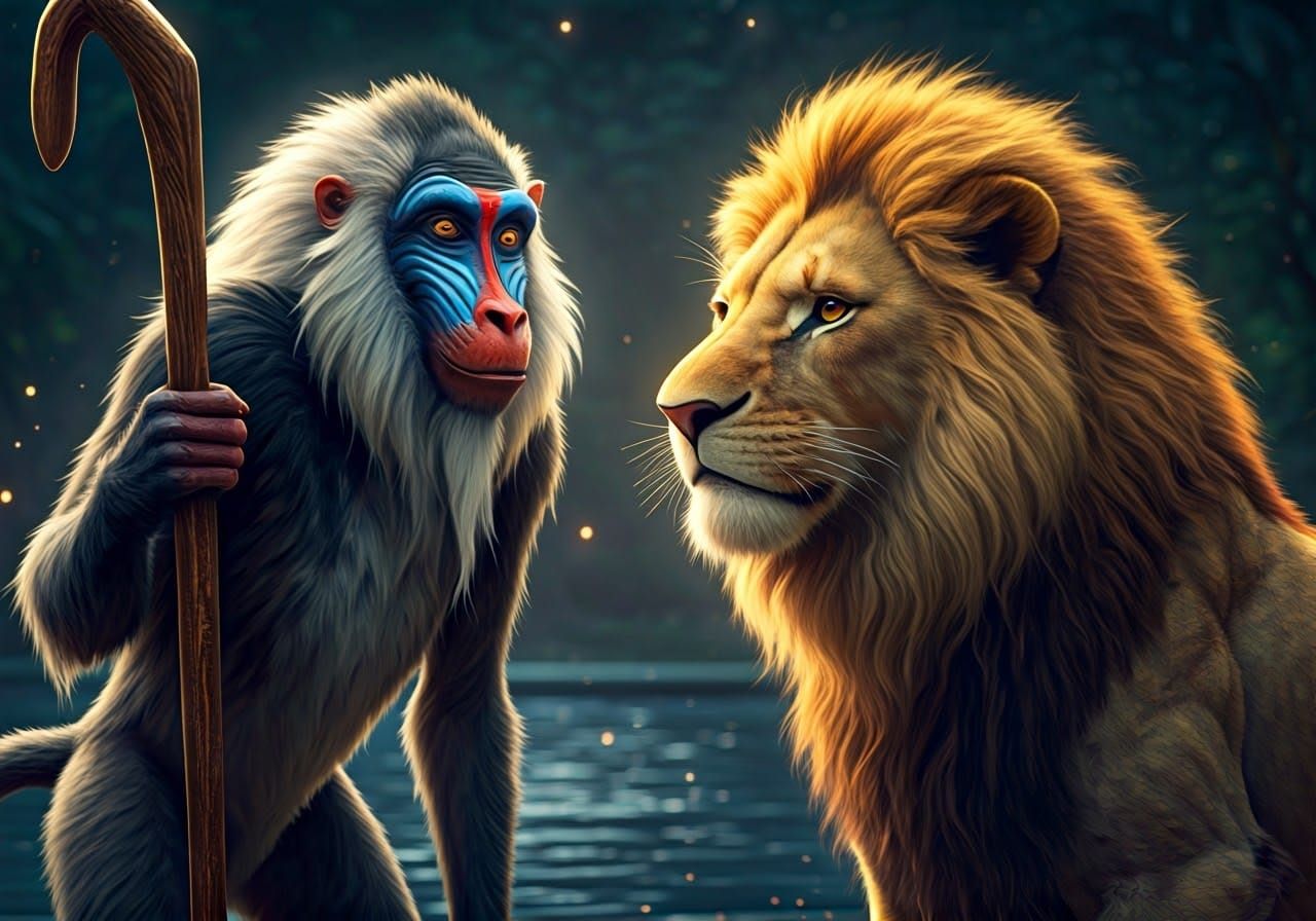 Lion King: Rafiki Shares Wisdom with Simba