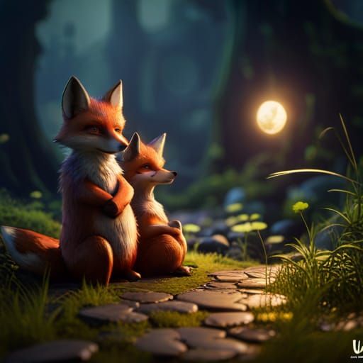 Fox Paradise: Miniature World in Octane Render