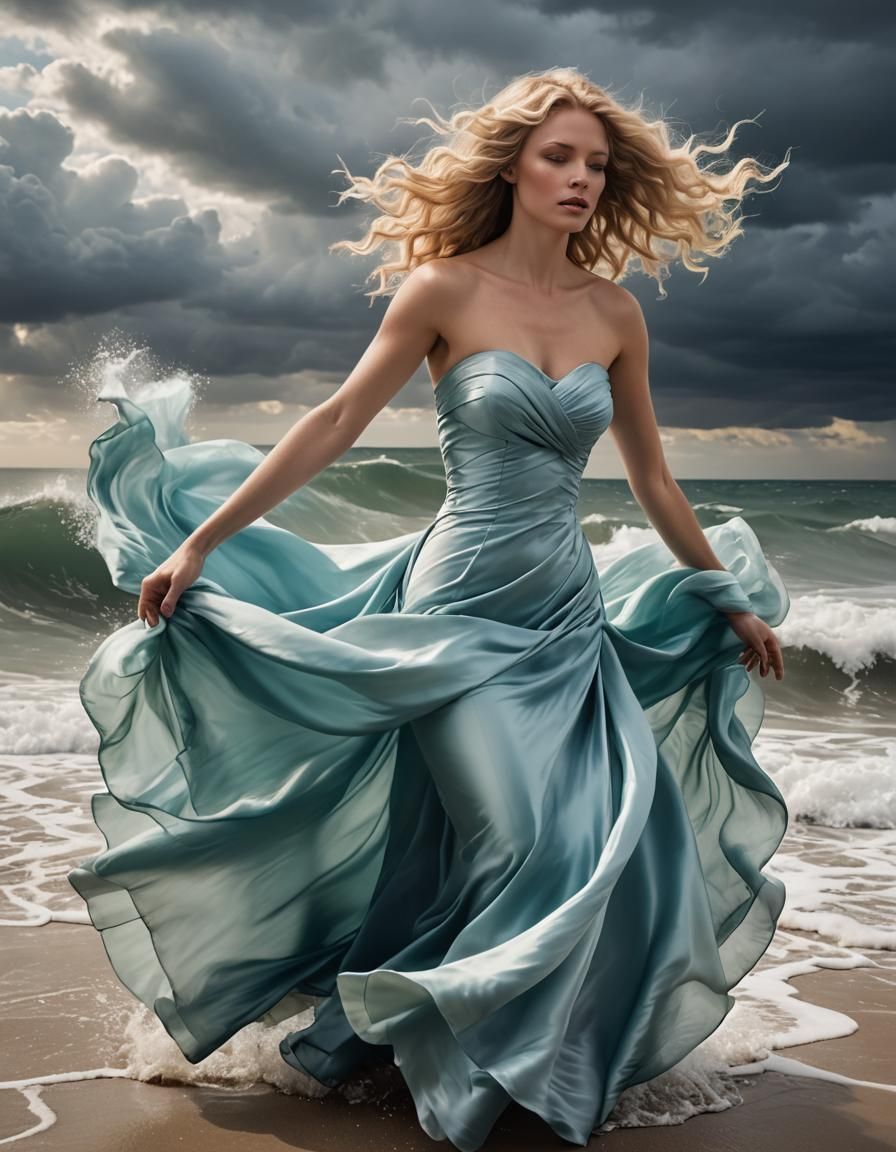 Aaaah my dress is getting wet!