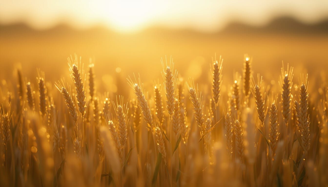 Dreamy Summer Wheat Fields in Golden Light