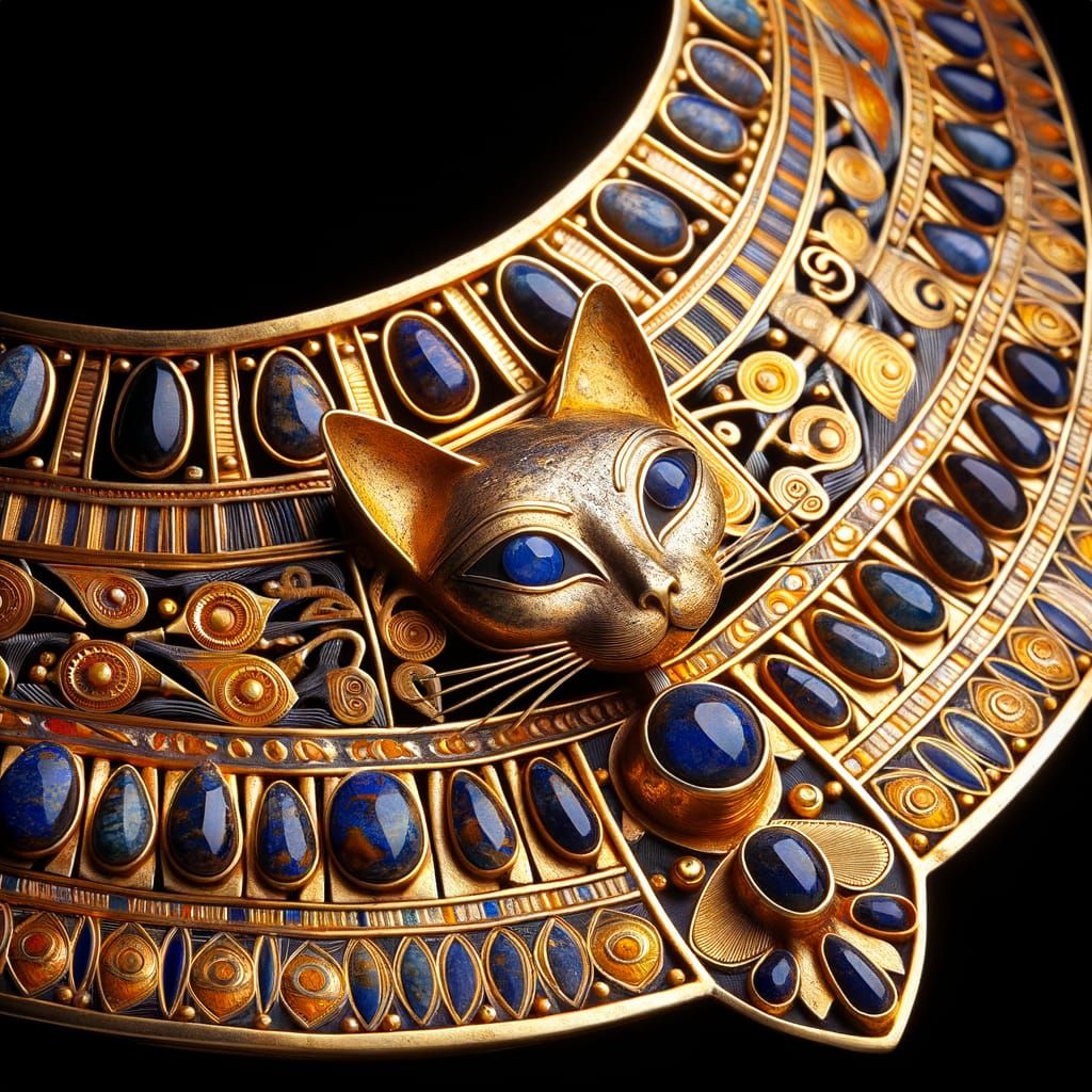 Ancient Egyptian Cat Pendant Necklace