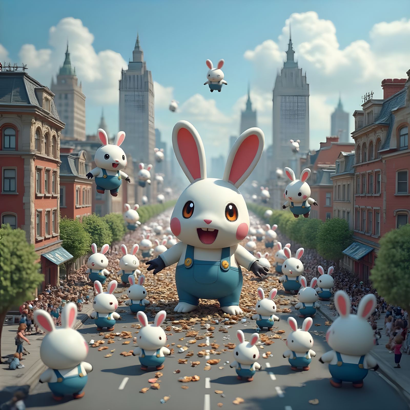 Massive Rabbid Armadas Overwhelm Cityscape