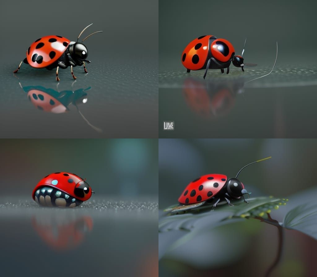Steampunk Ladybug with Ethereal, Hyperdetailed Rendering