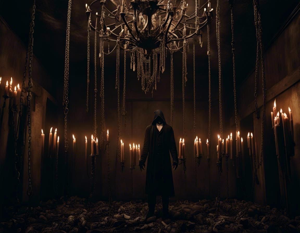 Mysterious Figure in Hooded Mask