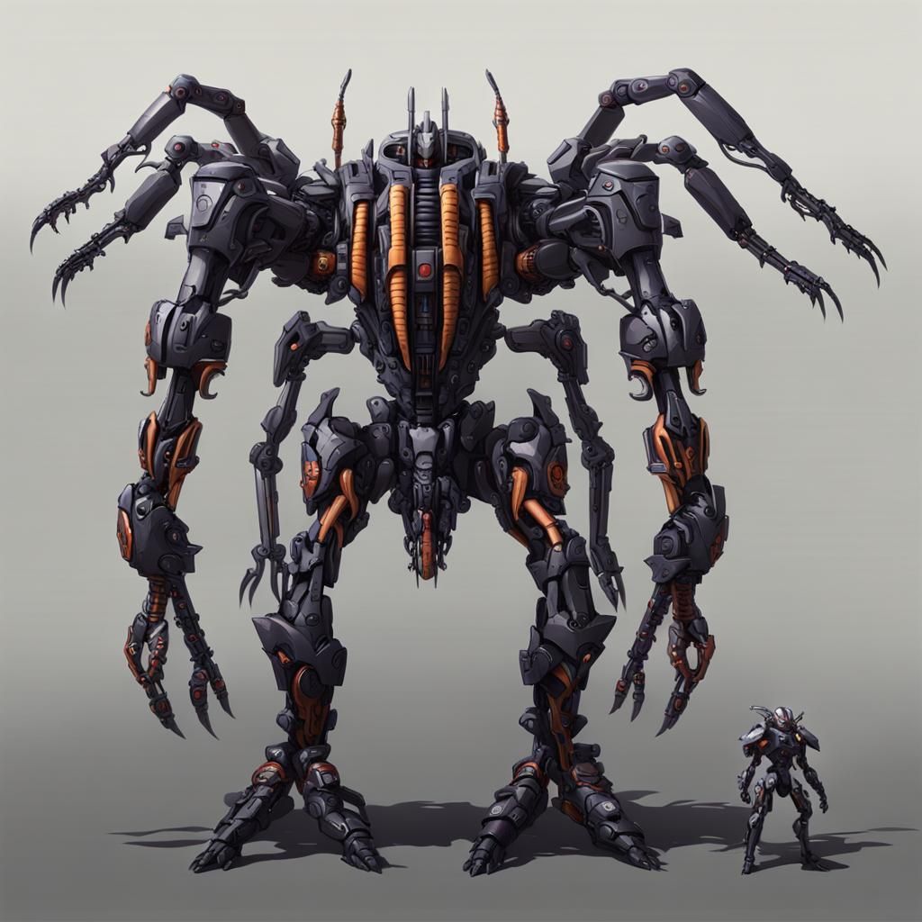 Daikaiju Concepts #4: Mictlan Assault Mecha with pilot