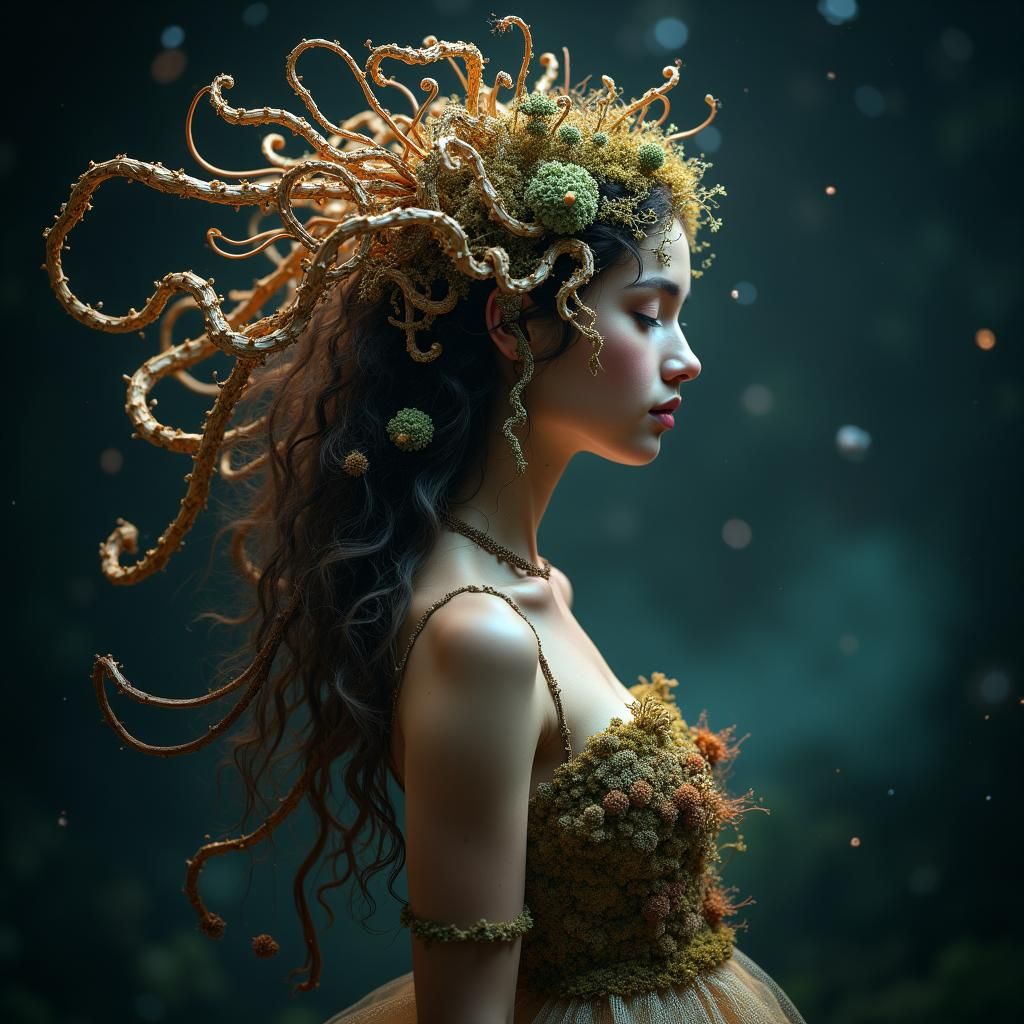 Majestic TACCA Fairy Portrait in Hyper-Realistic Style
