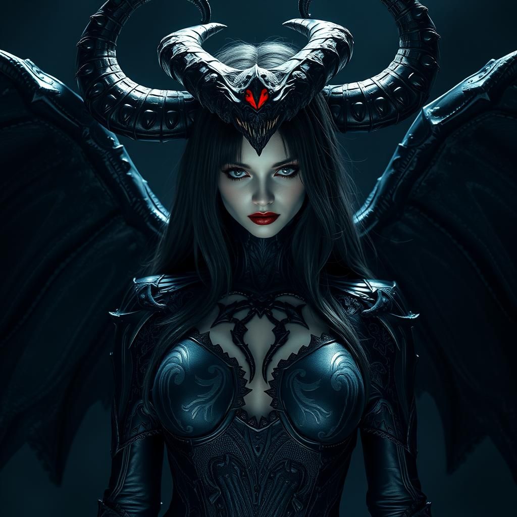 Rias Gremory as Knull: Hyperrealistic Live-Action God