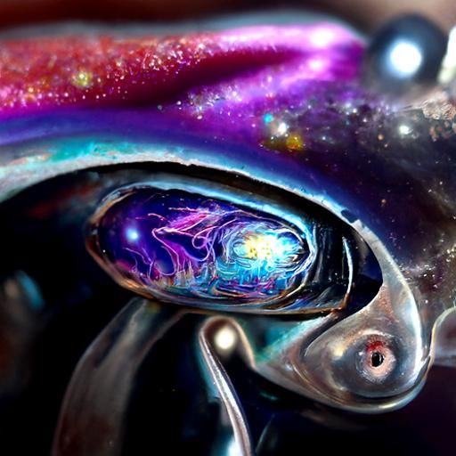 Holographic Galaxy Eye: 8K Cosmic Illustration