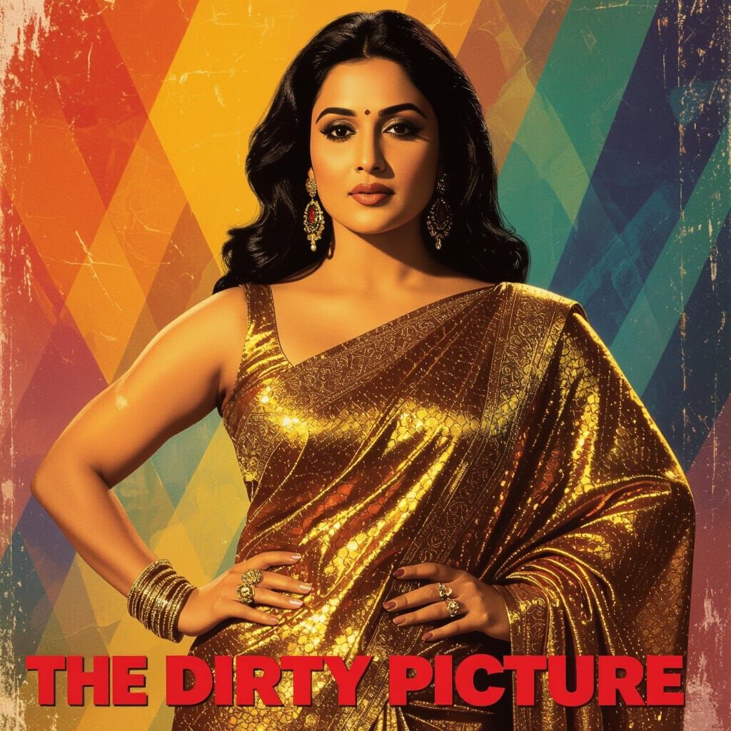 Vidya Balan in Shimmering Gold Dress - Vintage Bollywood Pos...