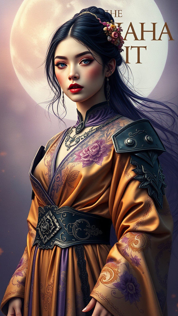 Pastel Goth Woman with Mixed-Media Tattoos