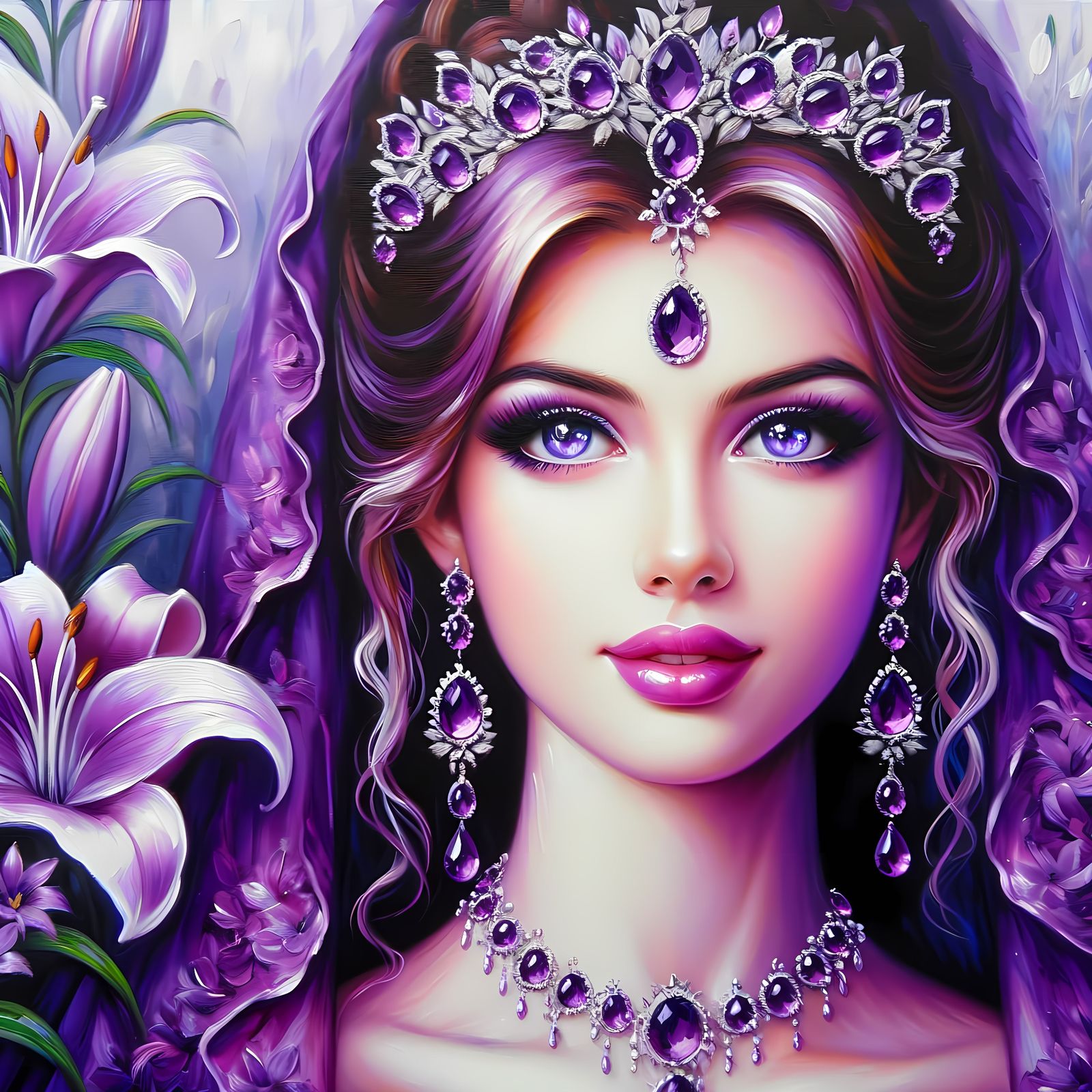 Femme en violet