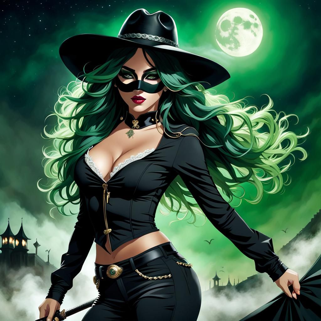 Latina Zorro in Ethereal Fantasy Style