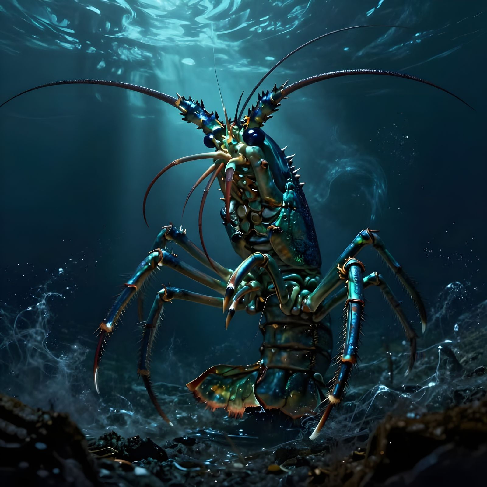 Colossal Mantis Shrimp Emerges From Stormy Depths