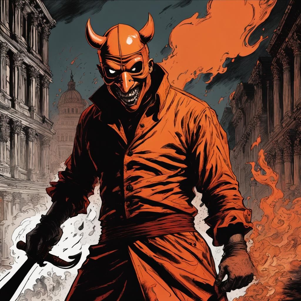 Violent Criminal: circa 1957 wearing a Onyx Orange, (mask:1....