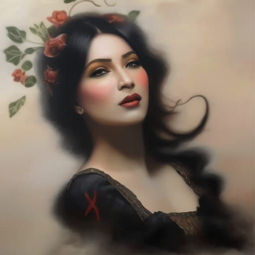 Lively Khajiit Woman: Digital Cel-Shaded Painting