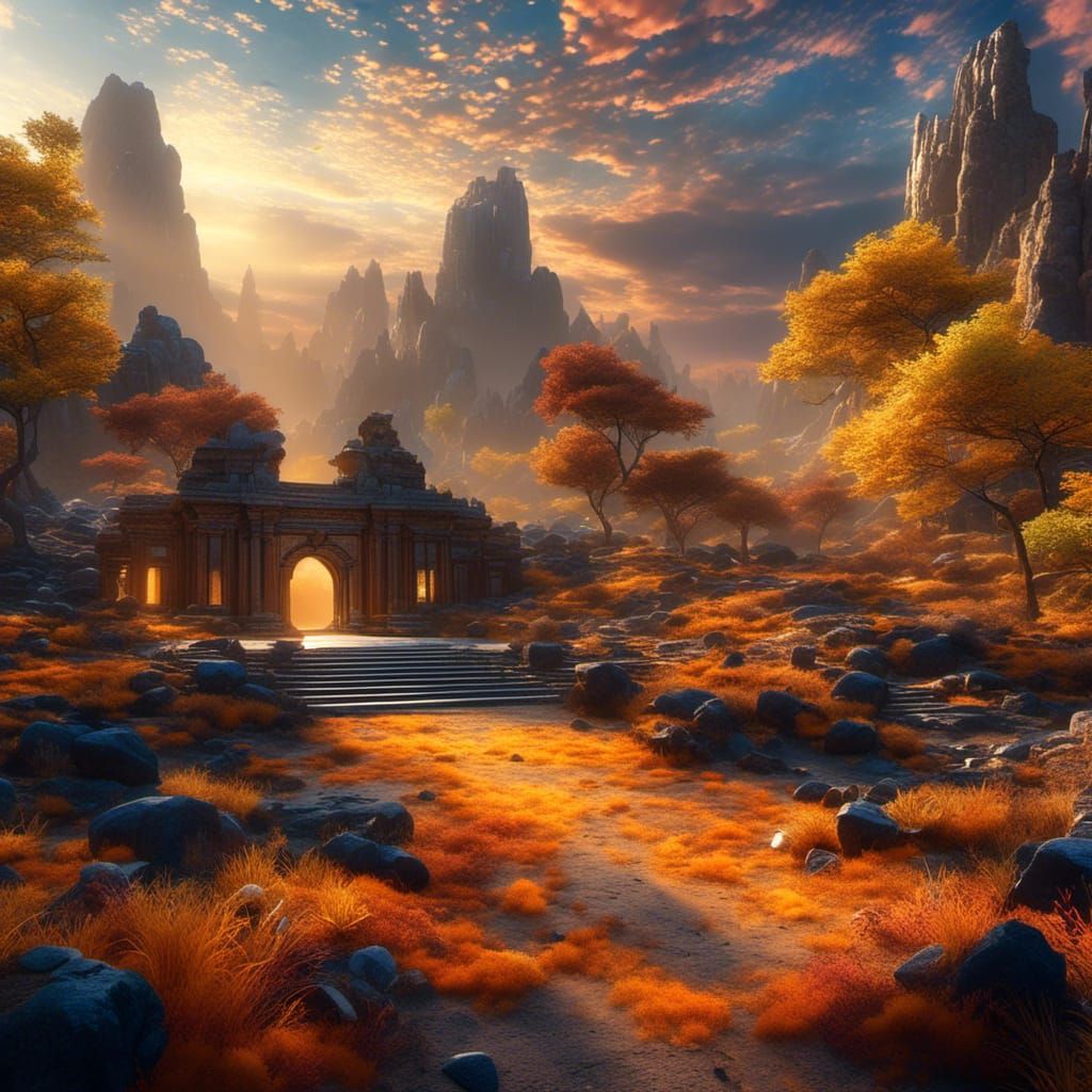 Interdimensional Portal to a Futuristic Biome